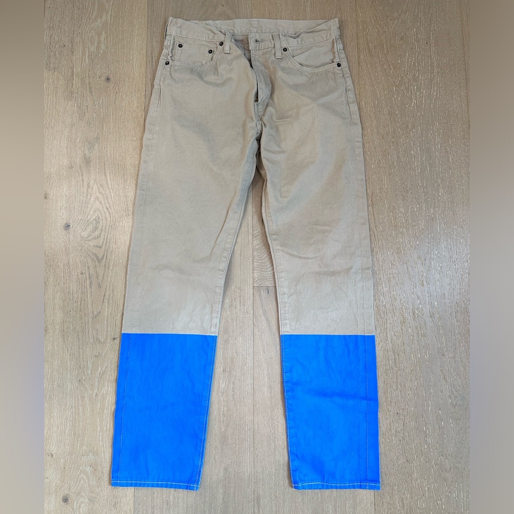 Levi Strauss 508 jeans size 32x32.  Unique two-toned design kaki and blue